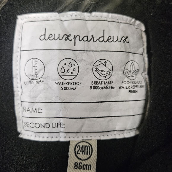 Deux par Deux Baby Unisex One Piece Baby Snowsuit Brown Sugar 24 month NWOT - Picture 9 of 9
